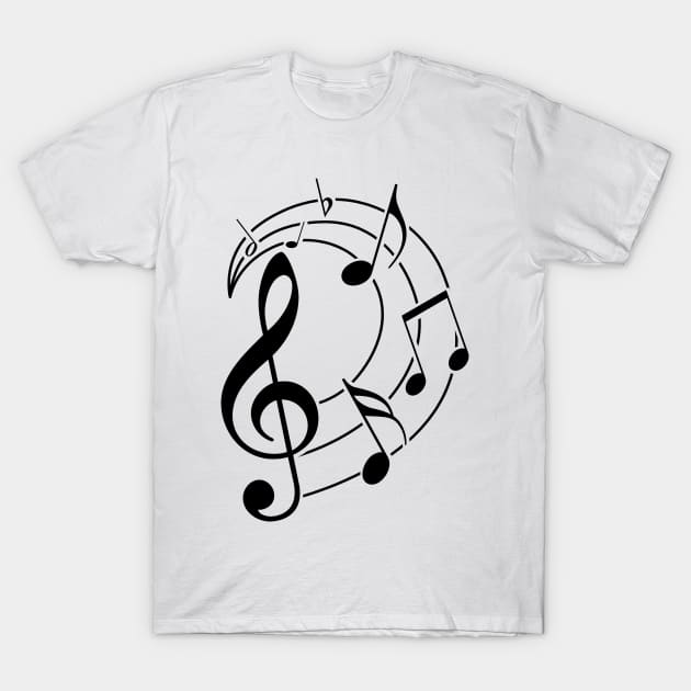 Music notes design T-Shirt by Orange-C